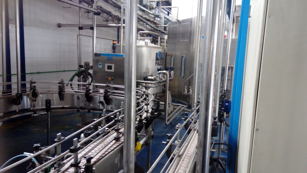 Packaging and bottling lines.